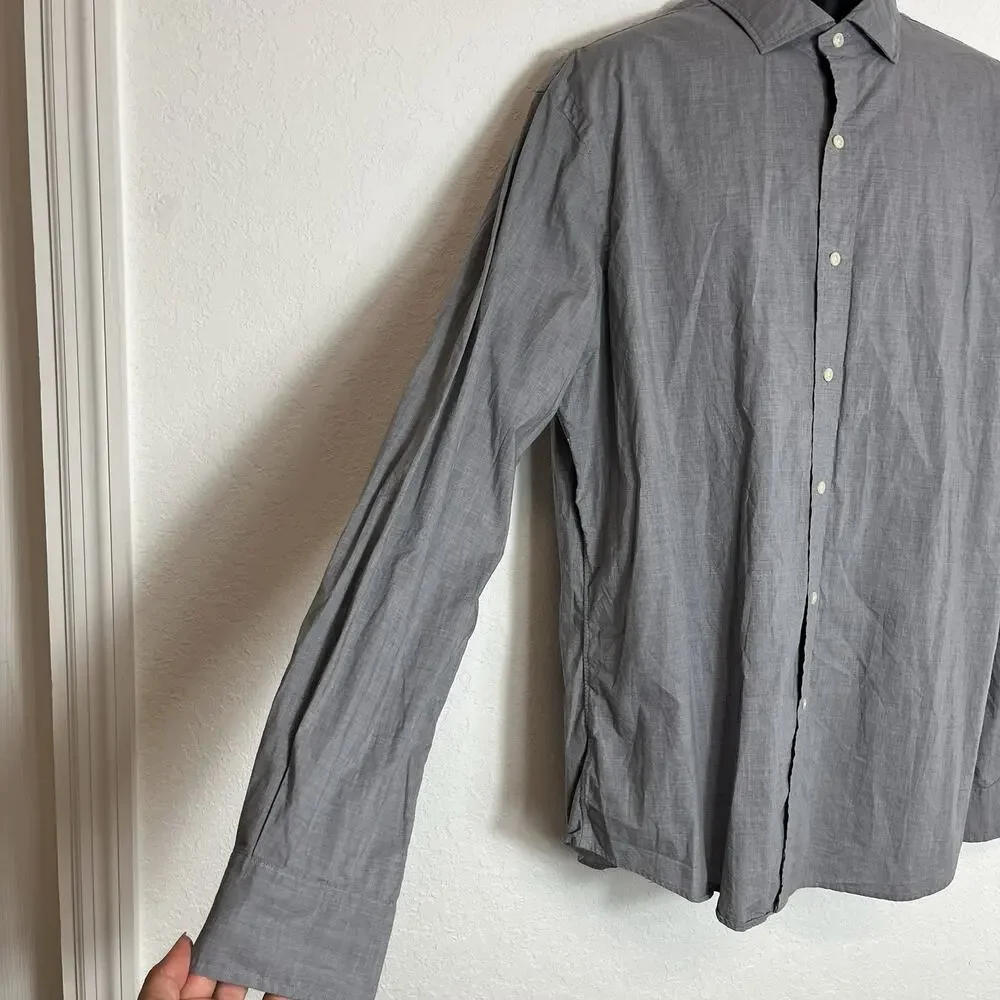 Polo Ralph Lauren Slim Fit Grey 100% Cotton Size XXL, long sleeve, classic